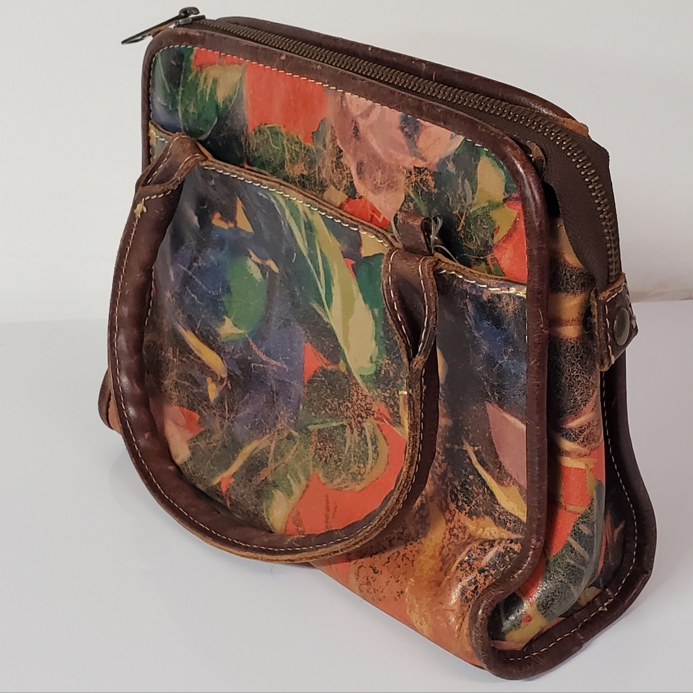 Patricia Nash Floral Leather Purse Shoulder Bag
